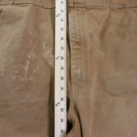 Vintage Carhartt Duck Overalls Men’s 42x30 Brown Workwear USA Made Distressed - Picture 16 of 16